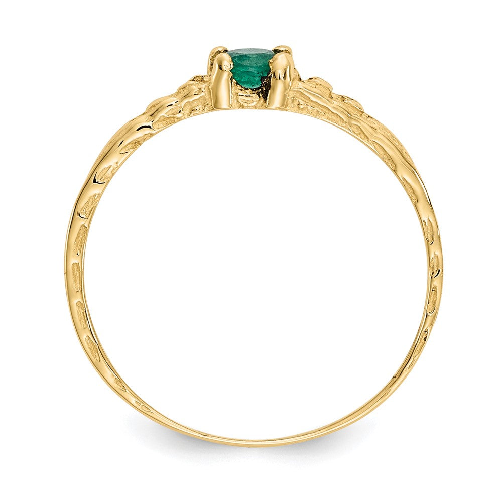14k Madi K 3mm Emerald Birthstone Ring