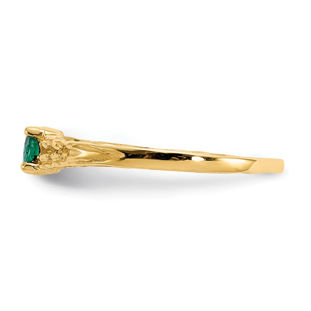 14k Madi K 3mm Emerald Birthstone Ring