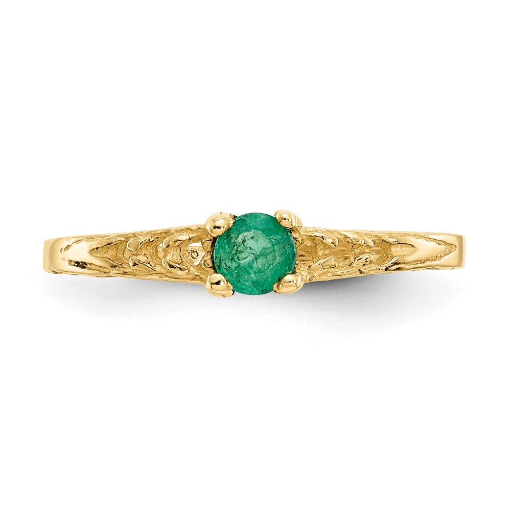 14k Madi K 3mm Emerald Birthstone Ring