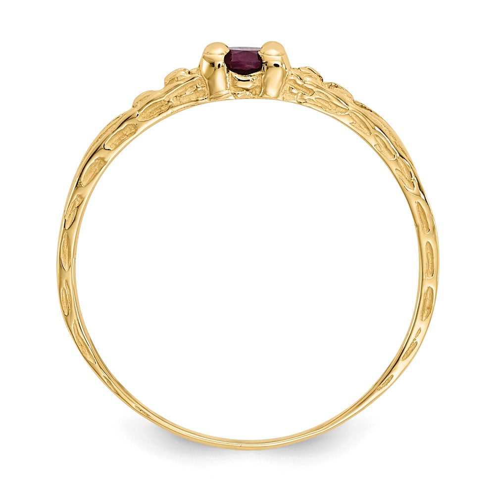 14k Madi K 3mm Ruby Birthstone Ring