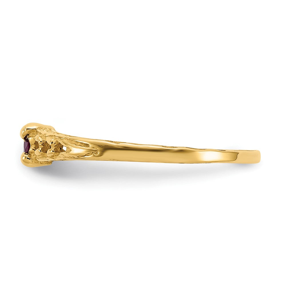 14k Madi K 3mm Ruby Birthstone Ring