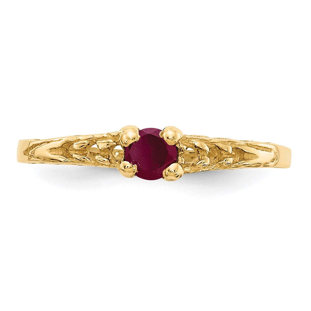 14k Madi K 3mm Ruby Birthstone Ring