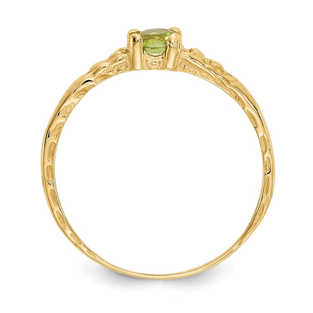 14k Madi K 3mm Peridot Birthstone Ring