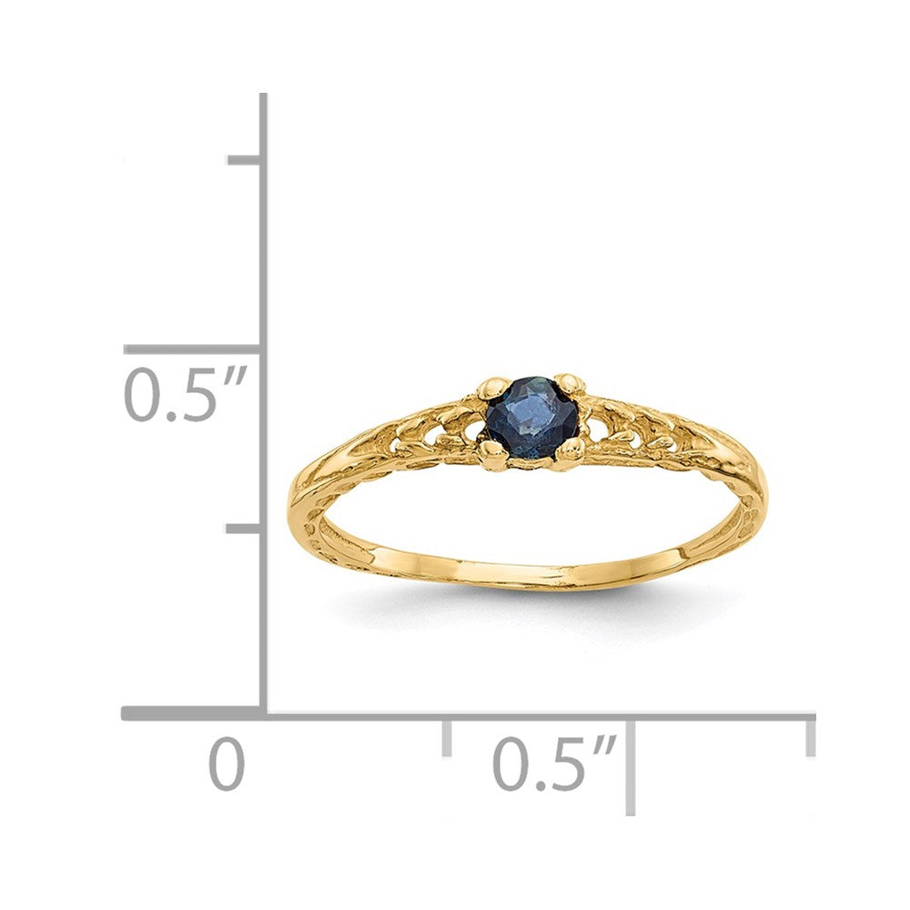 14k Madi K 3mm Sapphire Birthstone Ring