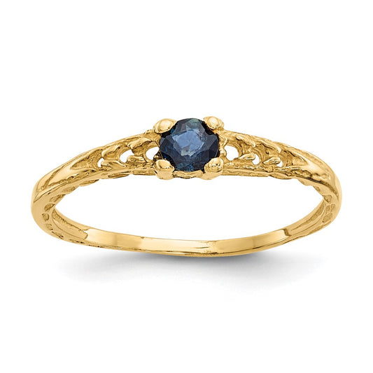 14k Madi K 3mm Sapphire Birthstone Ring