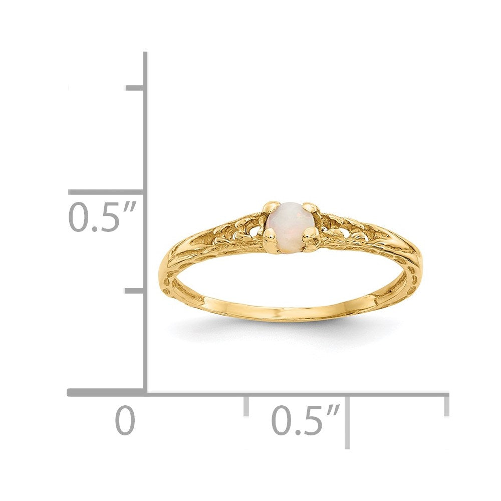 14k Madi K 3mm Opal Birthstone Ring