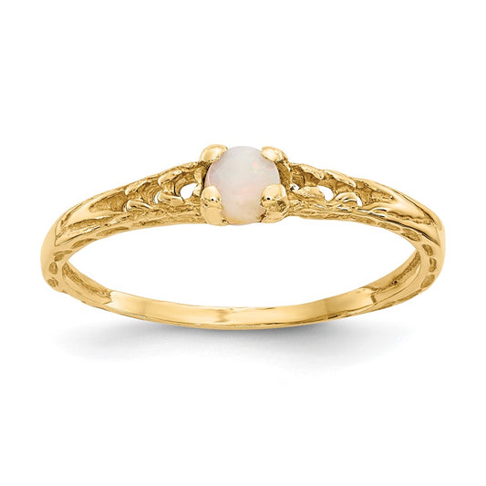 14k Madi K 3mm Opal Birthstone Ring