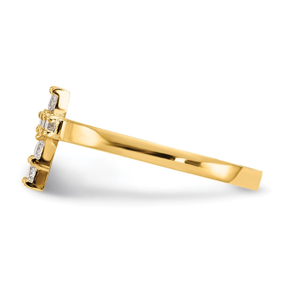 14k Madi K CZ Cross Ring