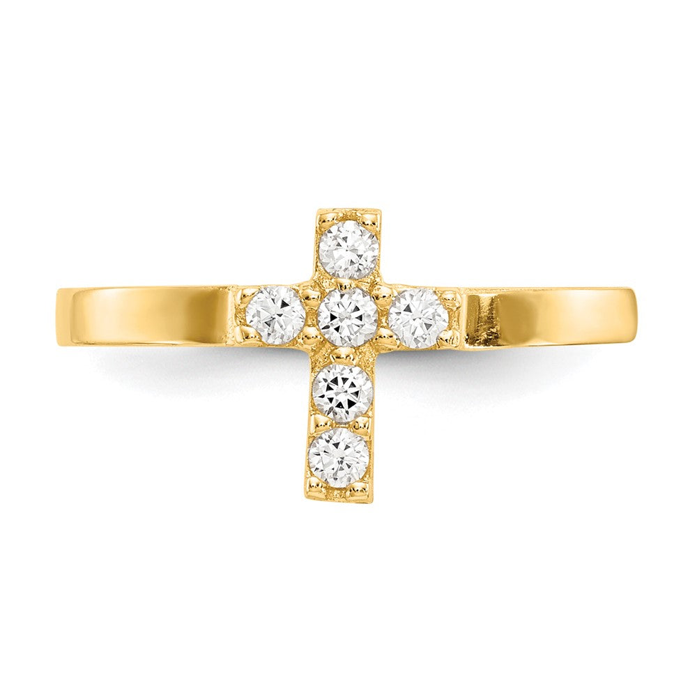 14k Madi K CZ Cross Ring