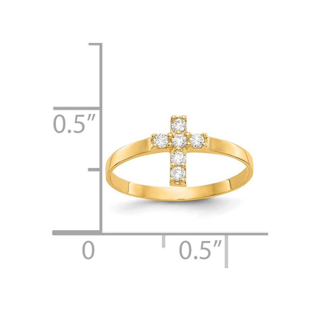 14k Madi K CZ Cross Ring