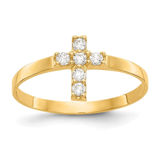 14k Madi K CZ Cross Ring