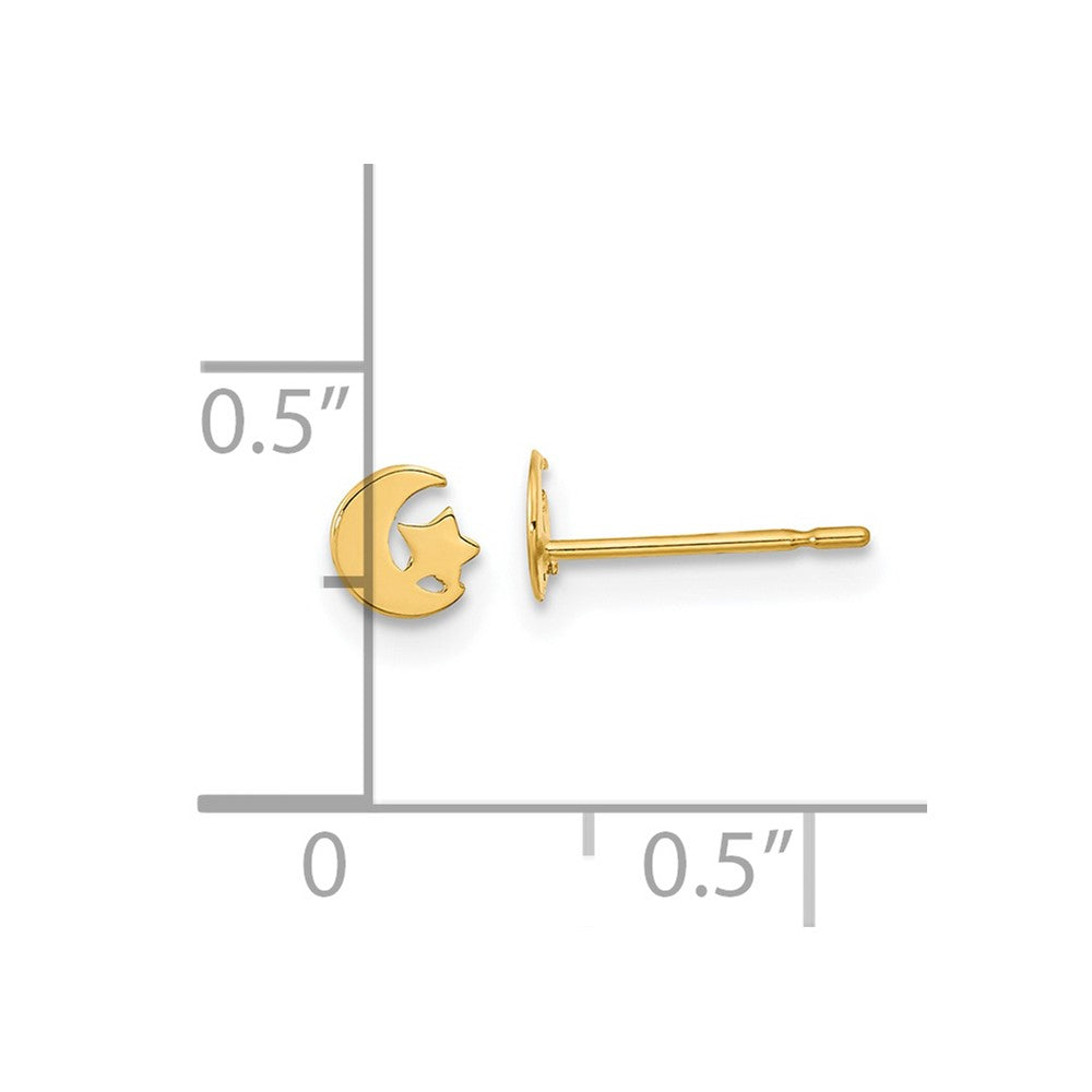 14k Madi K Star and Moon Post Earrings