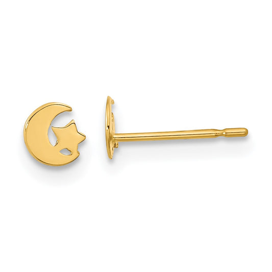 14k Madi K Star and Moon Post Earrings