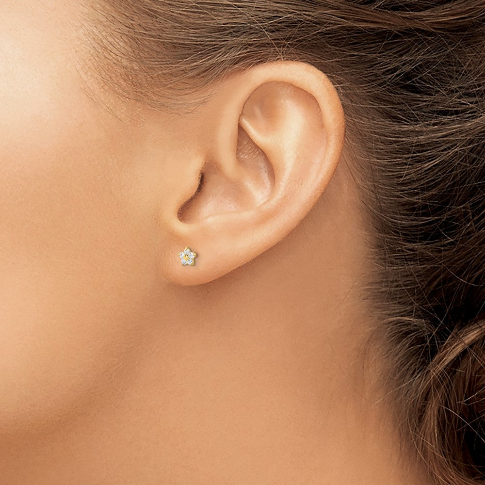 14k Madi K CZ Star Post Earrings