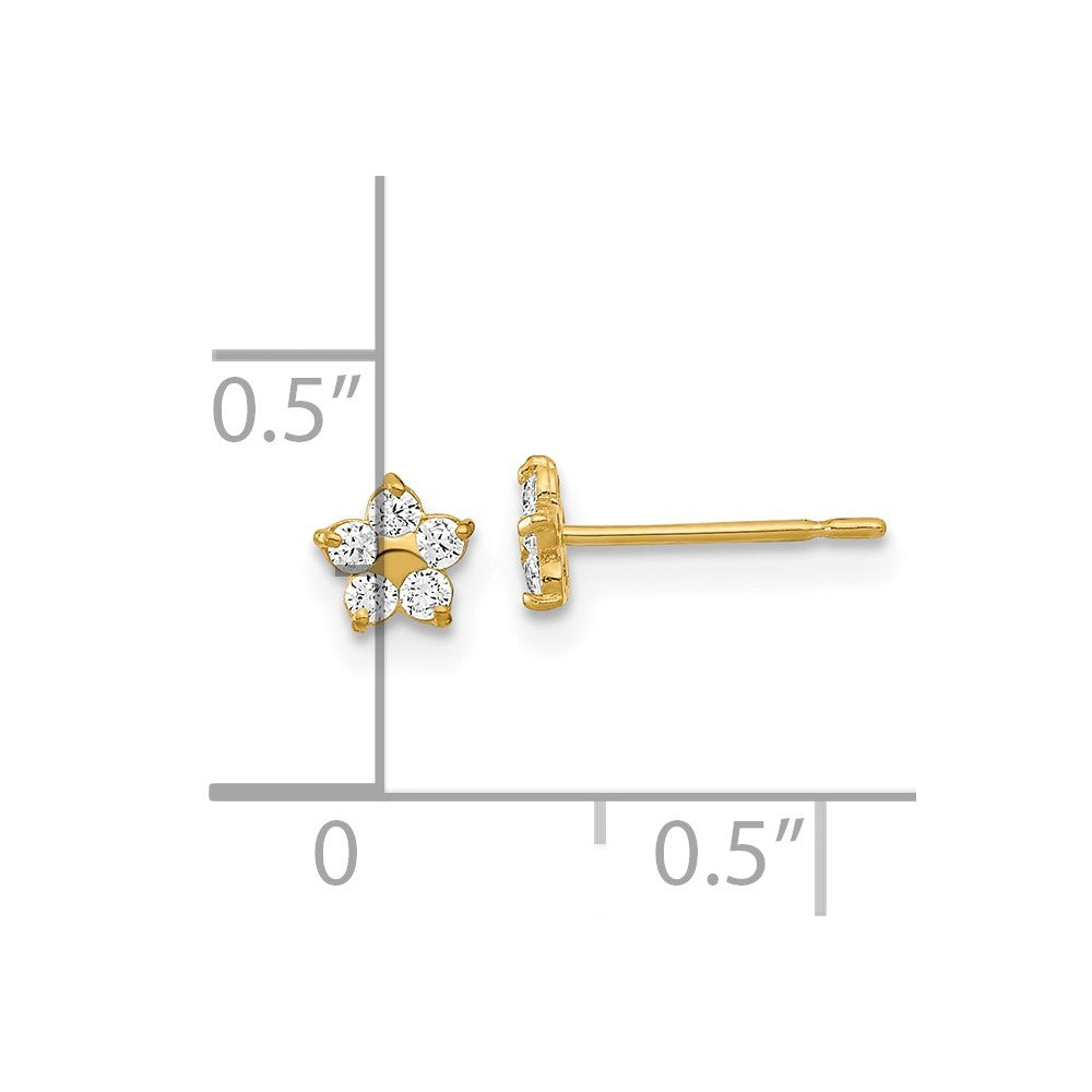 14k Madi K CZ Star Post Earrings