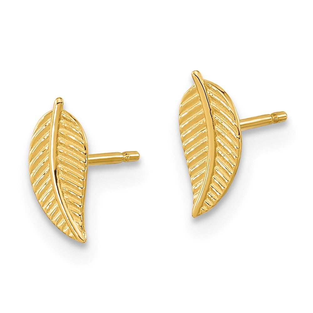 14k Madi K Leaf Post Earrings