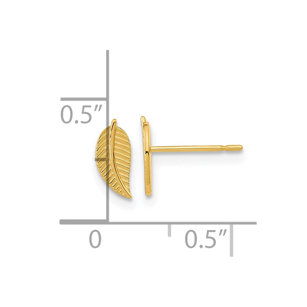 14k Madi K Leaf Post Earrings