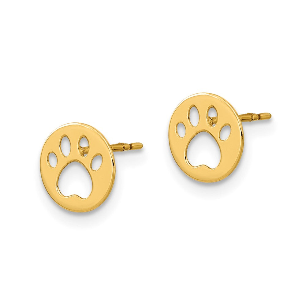 14k Madi K Pawprint Post Earrings
