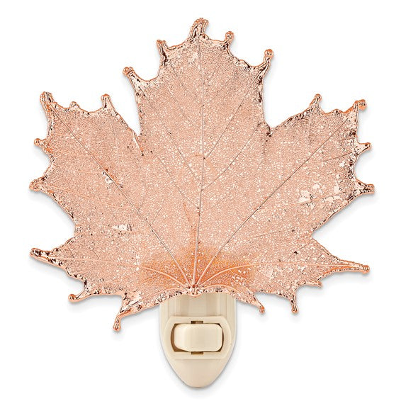 Rose Gold Dipped Real Sugar Maple Leaf Nightlight