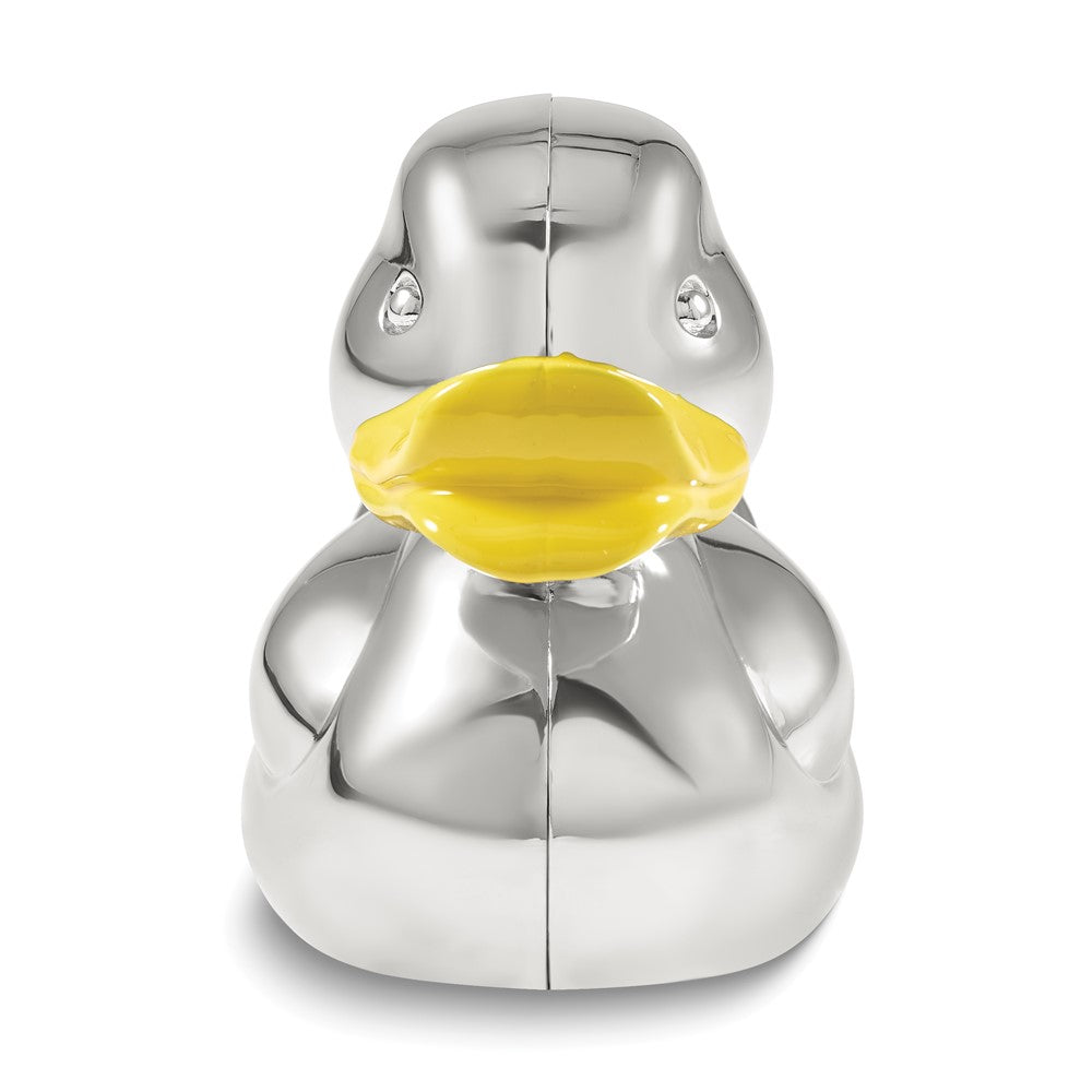 Nickel-plated Yellow Enameled Duck Bank
