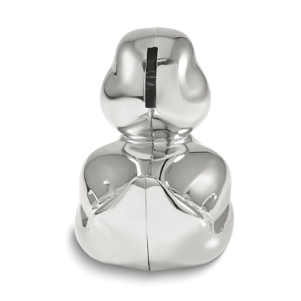 Nickel-plated Yellow Enameled Duck Bank