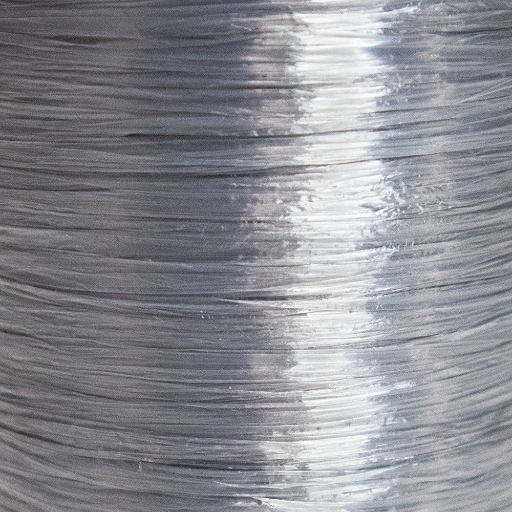 Silver-tone Pearlized 100 Yard Raffia Ribbon Spool
