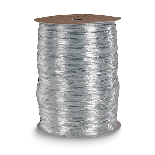 Silver-tone Pearlized 100 Yard Raffia Ribbon Spool