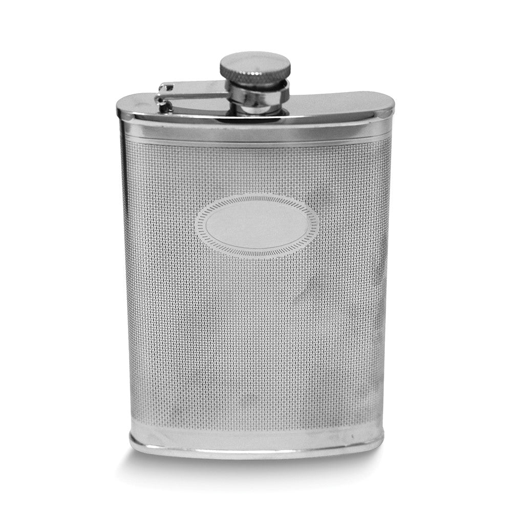 Stainless Steel Oval Design 8oz Flask
