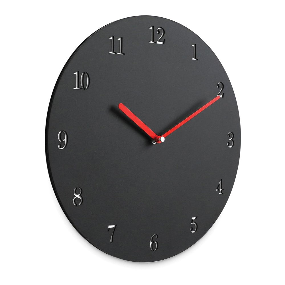Black Minamalist 11.5 inch Silent Quartz Movement Wall Clock
