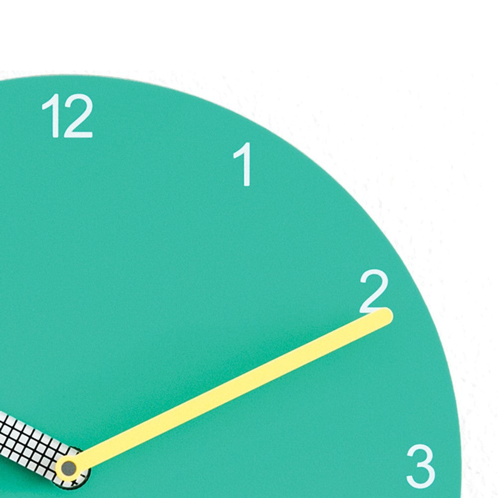 Green Minamalist 11.5 inch Silent Quartz Movement Wall Clock