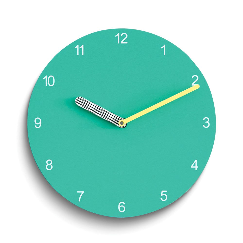 Green Minamalist 11.5 inch Silent Quartz Movement Wall Clock