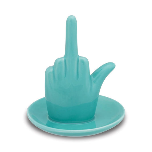 Turquoise Ceramic Middle Finger Ring Holder