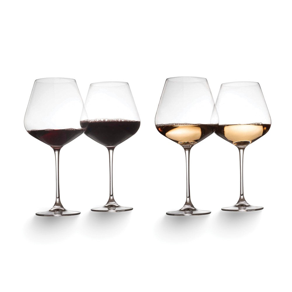 Set of Four Crystal 30 ounce Gift Boxed Wine Glasses