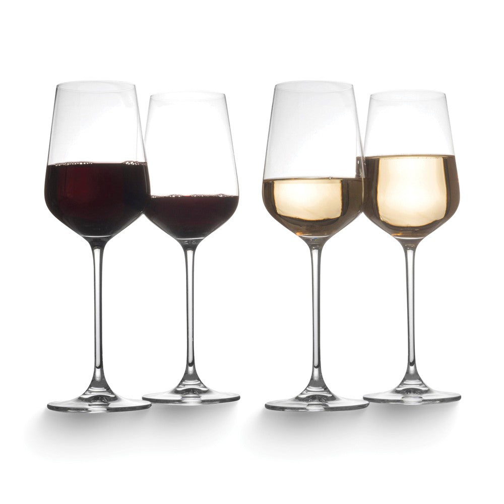 Set of Four Crystal 14.5 ounce Gift Boxed Chardonay Wine Glasses