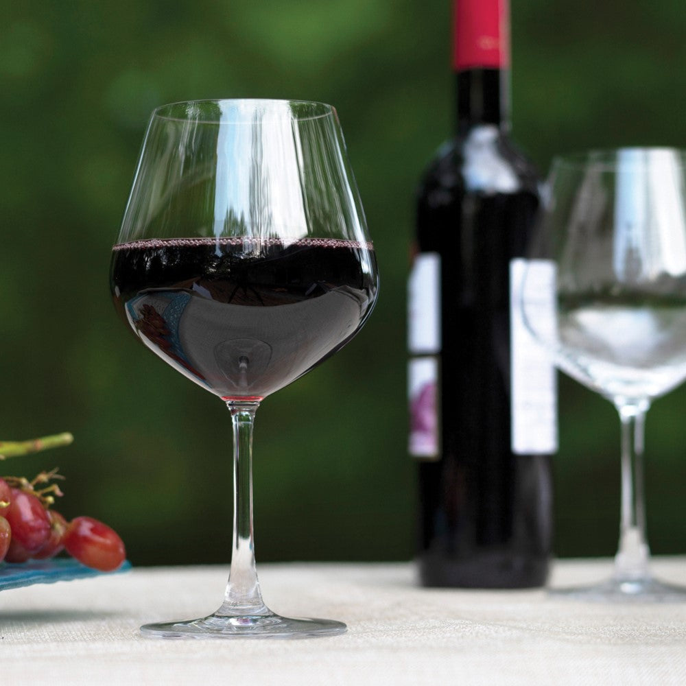 Set of Four Crystal 24 ounce Gift Boxed Wine Glasses