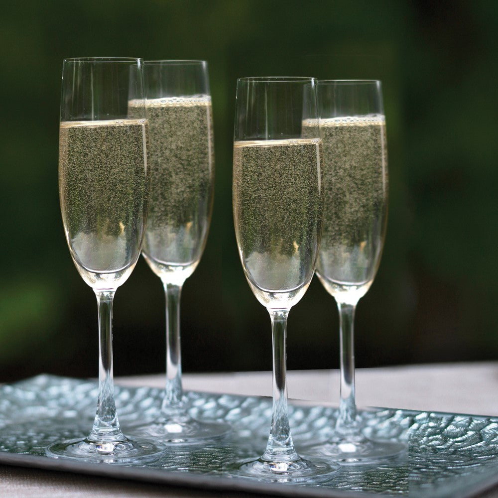 Set of Four Crystal 5.5 ounce Gift Boxed Champagne Flutes