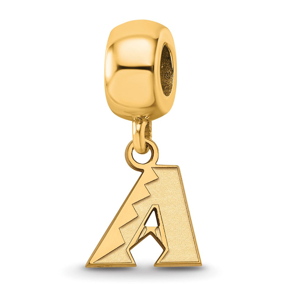 Sterling Silver Gold-plated MLB Arizona Diamondbacks Extra Small Dangle Bead