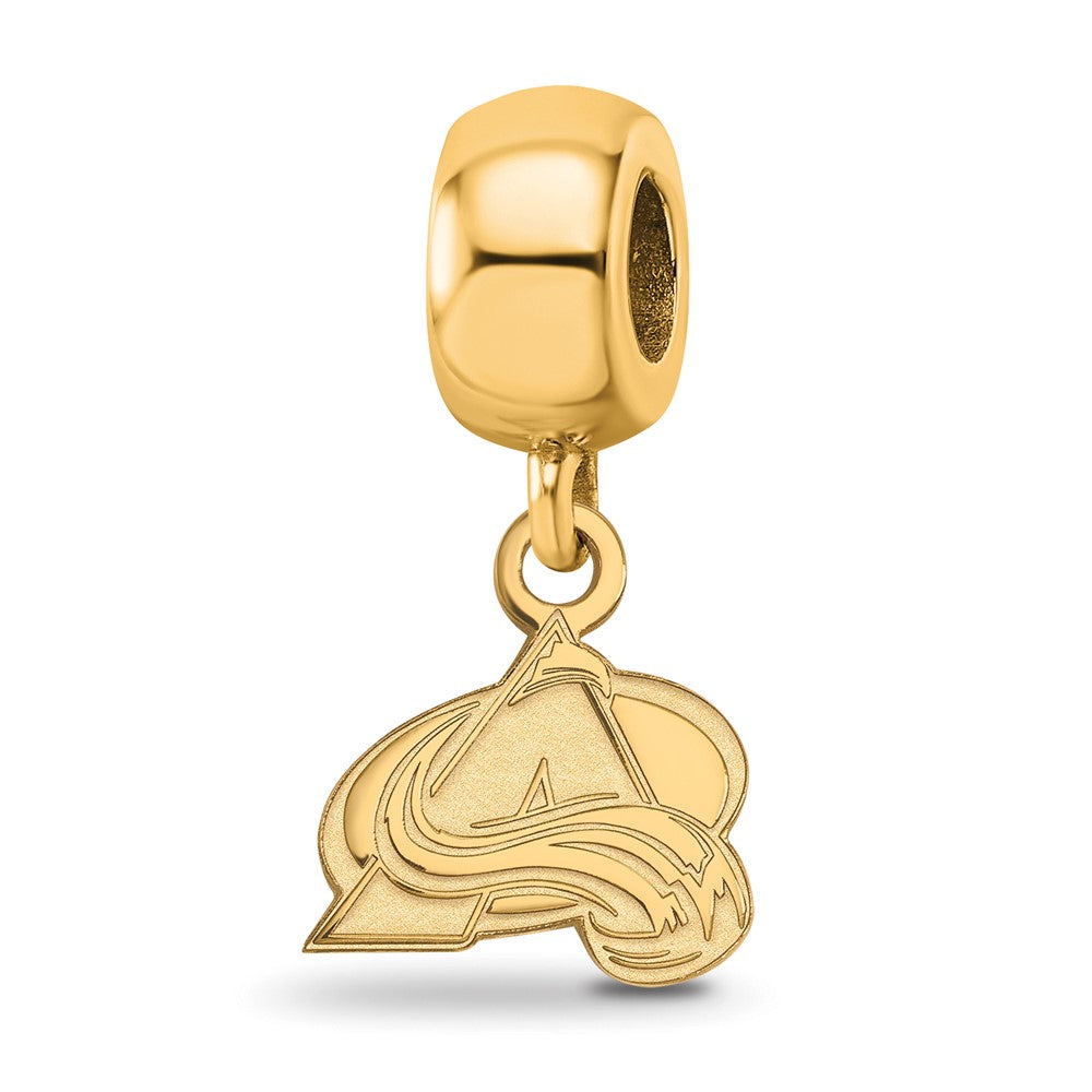 Sterling Silver Gold-plated NHL Colorado Avalanche Letter A Extra Small Dangle Bead