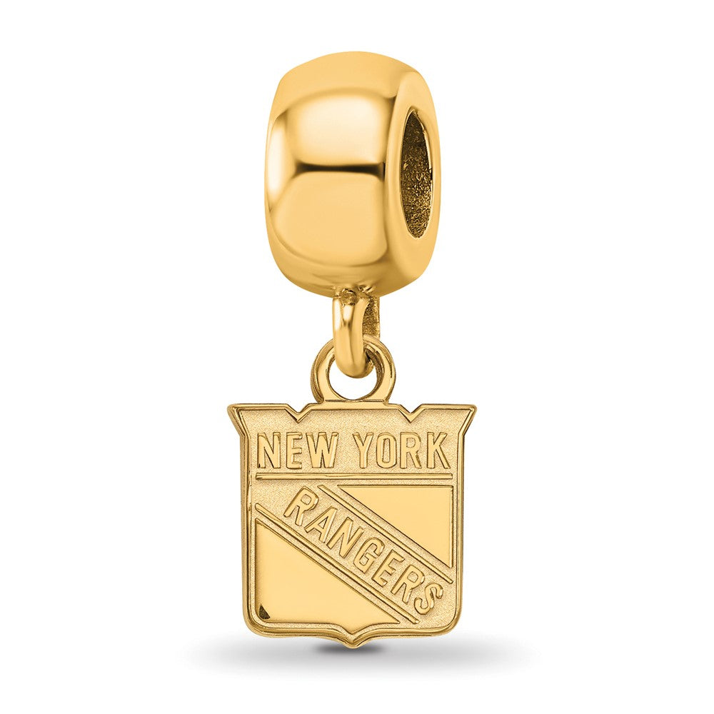 Sterling Silver Gold-plated NHL New York Rangers Extra Small Dangle Bead Charm