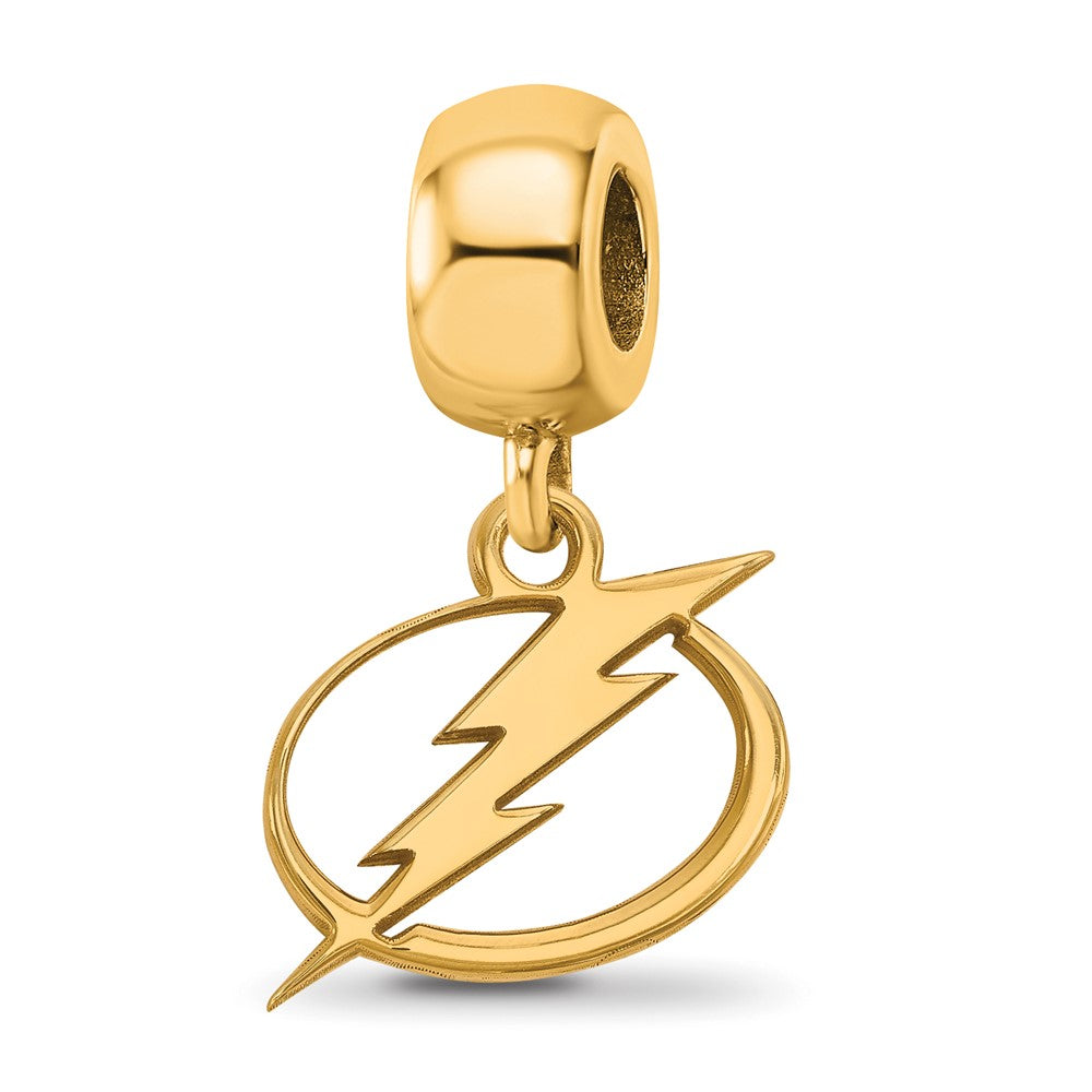 Sterling Silver Gold-plated NHL Tampa Bay Lightning Small Dangle Bead