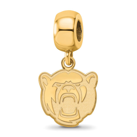 Sterling Silver Gold-plated Baylor University Small Dangle Bead Charm