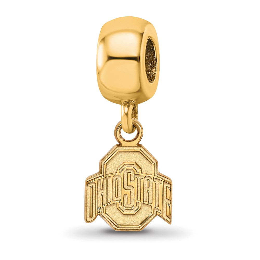 Sterling Silver Gold-plated The Ohio State University Extra Small Dangle Bead Charm
