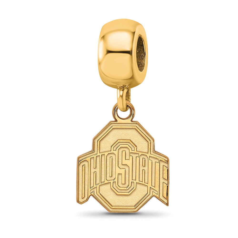 Sterling Silver Gold-plated The Ohio State University Small Dangle Bead Charm