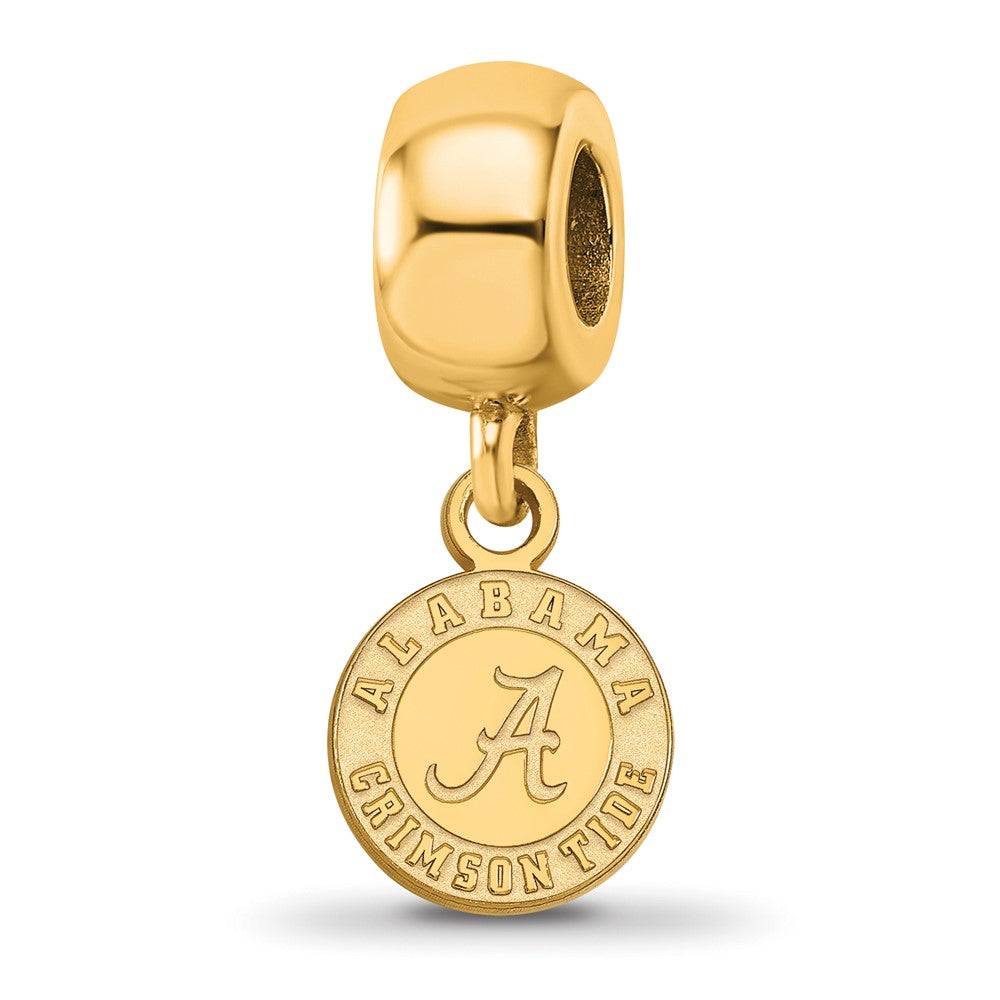 Sterling Silver Gold-plated University of Alabama Crimson Tide Extra Small Dangle Bead Charm