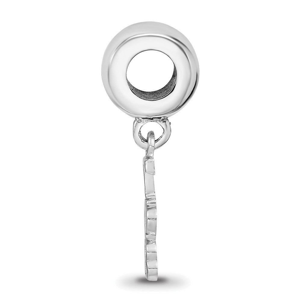 Sterling Silver RH-plated Gamma Phi Beta Vertical Letters Bead