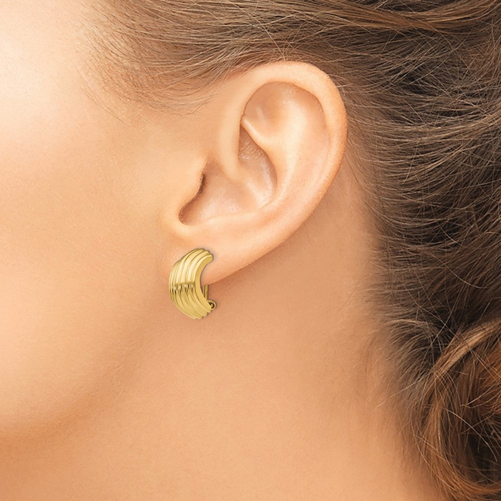 14k Omega Clip Non-pierced Earrings