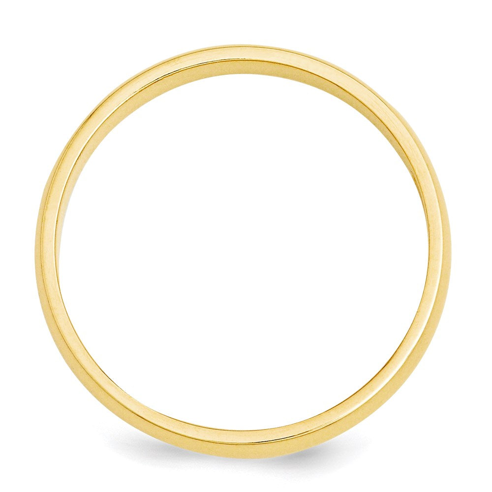 14k Yellow Gold 3mm Half Round Wedding Band Size 12.5