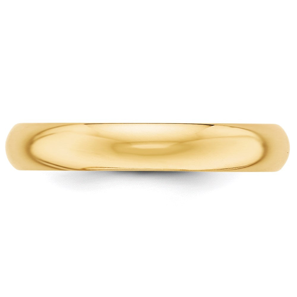 14k Yellow Gold 4mm Half-Round Wedding Band Size 6.5