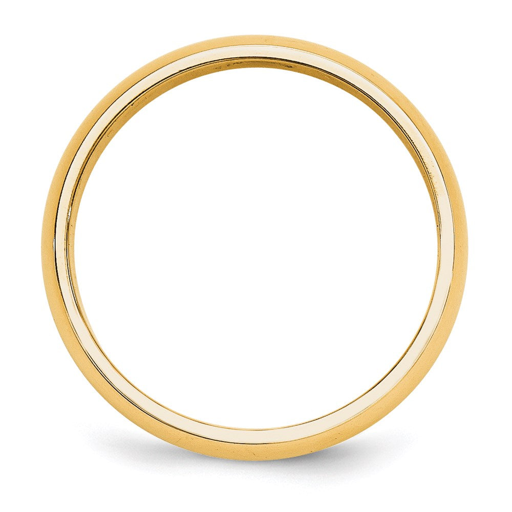 14k Yellow Gold 5mm Half-Round Wedding Band Size 8.5
