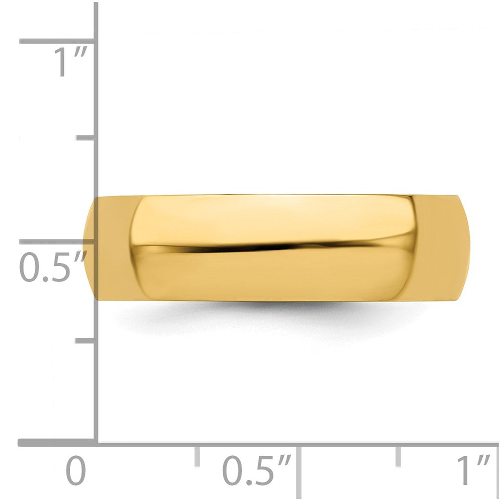GP Sterling Silver 6mm Half-Round Band